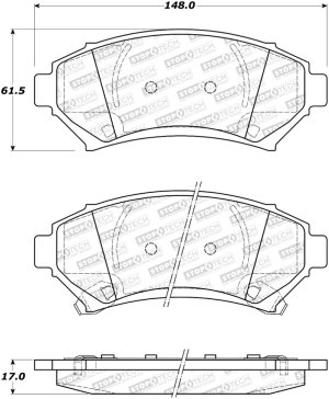 Cadillac Eldorado Brake Pads - Stoptech - Street - `97-`02