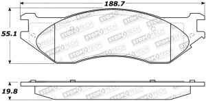 Dodge Durango Brake Pads - Stoptech - Street - 2003 Dodge Durango Brake Pads - Stoptech - Street - 2003