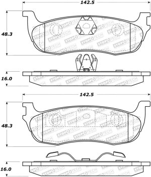 Lincoln Navigator Brake Pads - Stoptech - Street - `98-`02