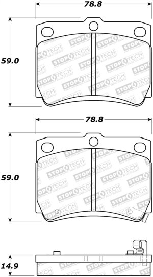 Mitsubishi Montero Brake Pads - Stoptech - Street - `97-`04