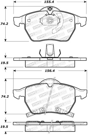 Audi S3 Brake Pads - Stoptech - Street - 2000
