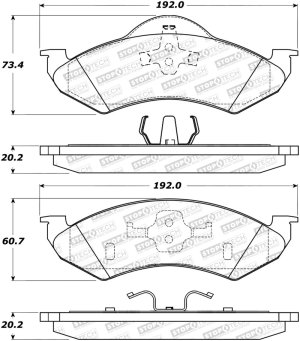 Dodge Durango Brake Pads - Stoptech - Street with Shims and Hardware - `00-`02 Dodge Durango Brake Pads - Stoptech - Street with Shims and Hardware - `00-`02