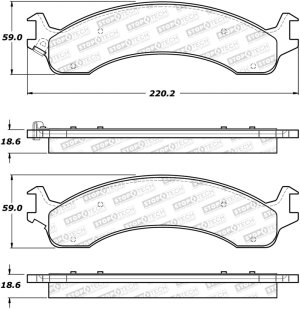 Dodge Ramcharger Brake Pads - Stoptech - Street - `00-`01
