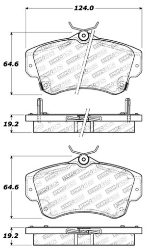 Dodge SRT-4 Brake Pads - Front - Stoptech - StopTech Street - `03-`05