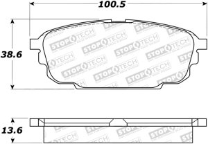 Mazda Protege Brake Pads - Rear - Stoptech - ST Street - `01-`03