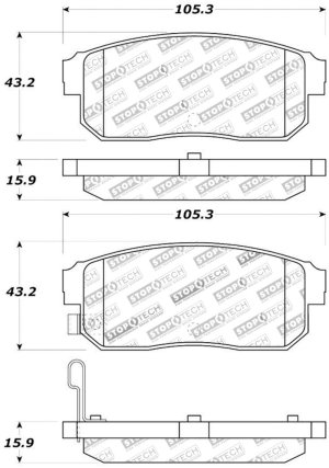Infiniti I35 Brake Pads - Rear - Stoptech - Street Touring - `02-`04