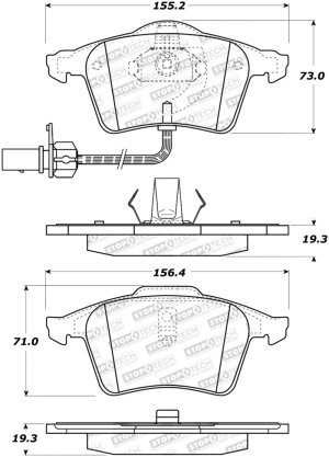 Audi A6 Quattro Brake Pads - Stoptech - Street Brake Pads - `02-`04
