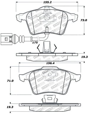 Volkswagen CC Brake Pads - Front - Stoptech - Street Touring - `09-`11