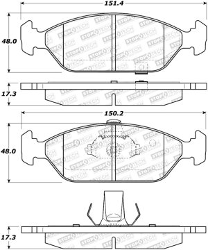 Kia Spectra Brake Pads - Stoptech - ST Street - 2000