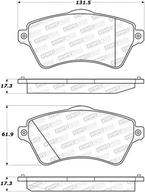 Land Rover Freelander Brake Pads - Stoptech - Street; OE-Style; Low-Dust; Quiet Shims; Scorched; Positive Molded; Includes Hardware - `02-`06