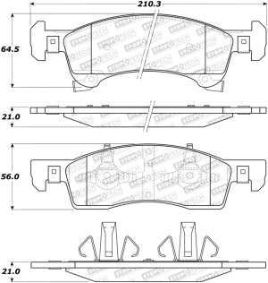 Ford Expedition Brake Pads - Stoptech - Street with Shims and Hardware - `02-`06
