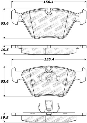 BMW Z4 Brake Pads - Front - Stoptech - Street - `06-`09 BMW Z4 Brake Pads - Front - Stoptech - Street - `06-`09