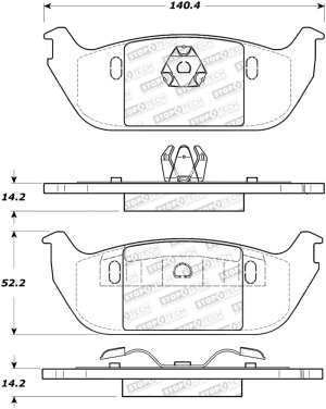 Lincoln Aviator Brake Pads - Stoptech - Street - `03-`05