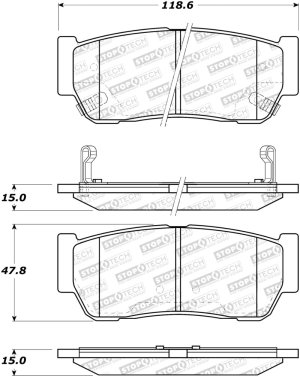 Kia Sorento Brake Pads - Stoptech - Street - `03-`09
