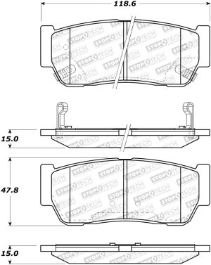Hyundai Entourage Brake Pads - Stoptech - Street with Shims and Hardware - 2006