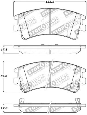 Mazda 6 Brake Pads - Stoptech - Street Touring - `03-`05