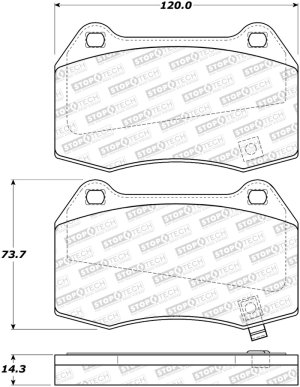 Nissan Sentra Brake Pads - Stoptech - Street - `04-`06