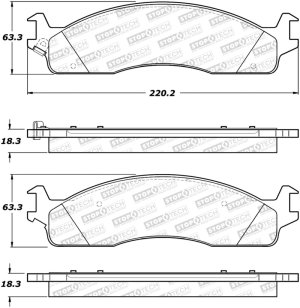 Dodge Ram 4000 Brake Pads - Stoptech - StopTech Street with Shims and Hardware - `05-`08