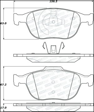 Ford Transit Connect Brake Pads - Stoptech - Street - `10-`13