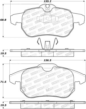 Saab 9-3 Brake Pads - Front - Stoptech - ST Sport - `03-`05