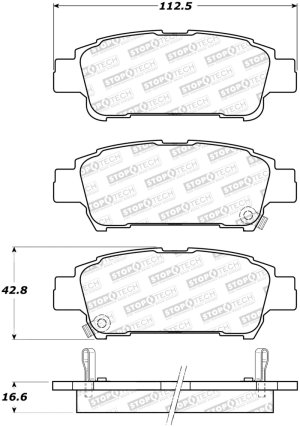 Toyota Sienna Brake Pads - Stoptech - Street - `04-`10
