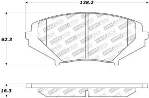 Mazda RX-8 Brake Pads - Front - Stoptech - Street Touring - `04-`11 Mazda RX-8 Brake Pads - Front - Stoptech - Street Touring - `04-`11