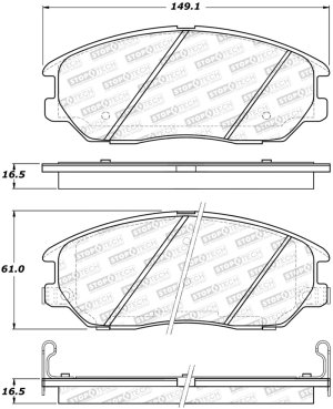 Hyundai XG350 Brake Pads - Stoptech - Street with Shims and Hardware - `04-`05