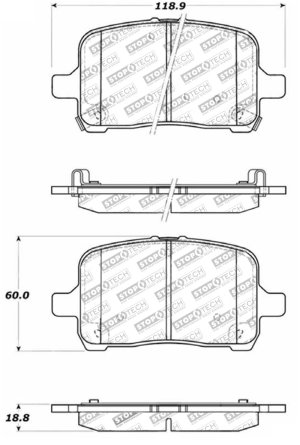 Chevrolet Cobalt Brake Pads - Stoptech - Street Touring - `05-`08