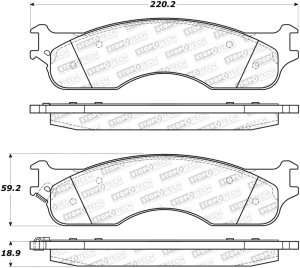 Dodge Ram 1500 Brake Pads - Stoptech - OE-Style Design - 2004