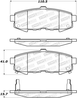 Mazda MPV Brake Pads - Stoptech - Street - `04-`06