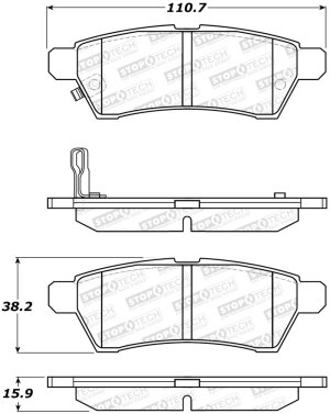 Nissan Frontier Brake Pads - Rear - Stoptech - Street Performance - `05-`18 Nissan Frontier Brake Pads - Rear - Stoptech - Street Performance - `05-`18