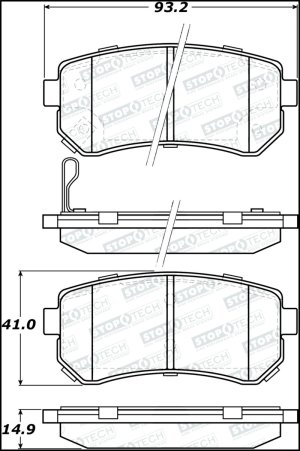 Hyundai ix35 Brake Pads - Front - Stoptech - Street Performance - 2015 Hyundai ix35 Brake Pads - Front - Stoptech - Street Performance - 2015