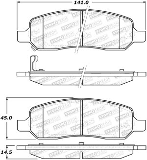 Buick Lucerne Brake Pads - Stoptech - Street with Shims and Hardware - `06-`11