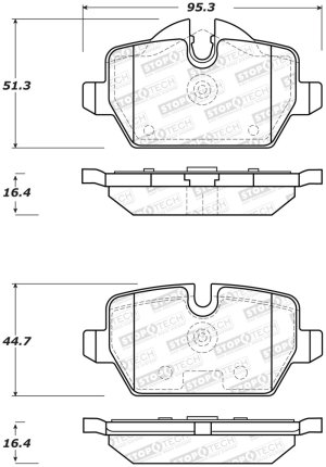 BMW 1 Series Brake Pads - Stoptech - Street - `05-`11