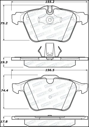 Volvo V60 Brake Pads - Stoptech - Street - `15-`18