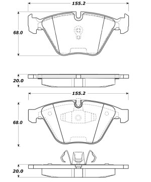 BMW 5 Series Brake Pads - Stoptech - Street Touring - `08-`10