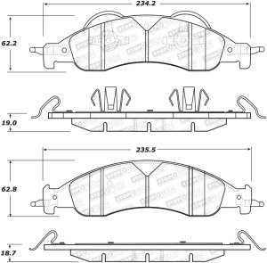 Lincoln Navigator Brake Pads - Stoptech - Street Brake Pads - `07-`09 Lincoln Navigator Brake Pads - Stoptech - Street Brake Pads - `07-`09