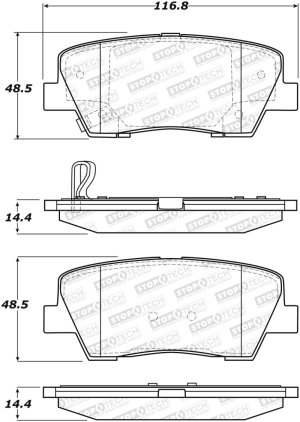 Hyundai Genesis Coupe Brake Pads - Stoptech - Street - `10-`16 Hyundai Genesis Coupe Brake Pads - Stoptech - Street - `10-`16