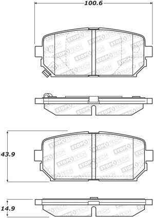 Kia Rondo Brake Pads - Stoptech - Street - `07-`12