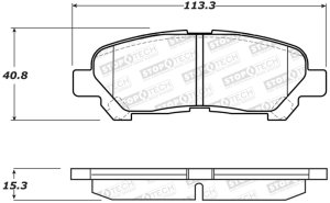 Toyota Highlander Brake Pads - Front - Stoptech - Street Brake Pads - `08-`13 Toyota Highlander Brake Pads - Front - Stoptech - Street Brake Pads - `08-`13