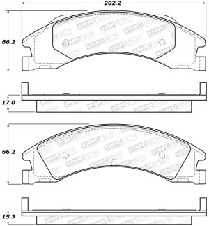 Ford E-150 Econoline Brake Pads - Stoptech - Street - 2008