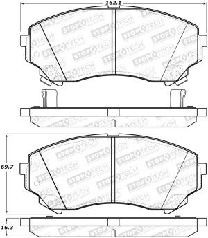 Cadillac CTS Brake Pads - Rear - Stoptech - Street Brake Pads - `08-`14