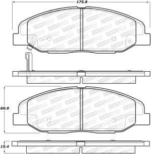 Cadillac CTS Brake Pads - Front - Stoptech - Street Performance - `08-`14 Cadillac CTS Brake Pads - Front - Stoptech - Street Performance - `08-`14