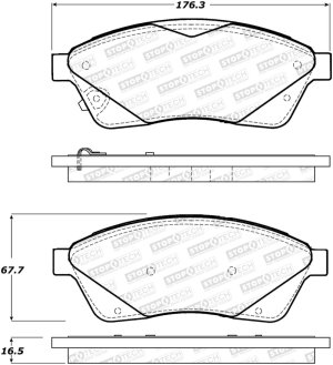Cadillac SRX Brake Pads - Front - Stoptech - Street Brake Pads - `10-`16