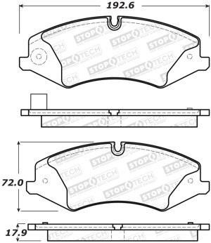 Land Rover Range Rover Sport Brake Pads - Rear - Stoptech - Street - `10-`17