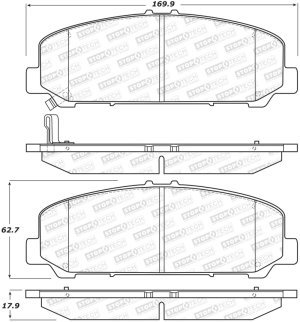 Infiniti QX80 Brake Pads - Front - Stoptech - Street - `14-`19 Infiniti QX80 Brake Pads - Front - Stoptech - Street - `14-`19