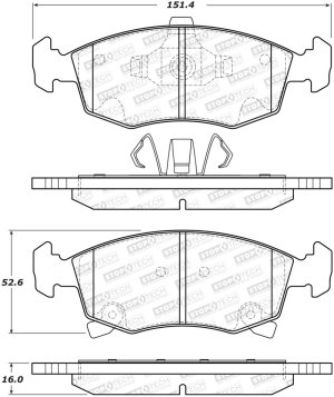 Ram 700 Brake Pads - Front - Stoptech - Street - `15-`17
