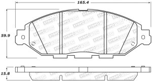 Infiniti JX35 Brake Pads - Front - Stoptech - Street Brake Pads with Shims and Hardware - 2013