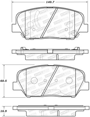 Hyundai Veloster Brake Pads - Front - Stoptech - Street Performance - `13-`15
