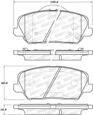 Kia Forte Koup Brake Pads - Rear - Stoptech - Street - `14-`16